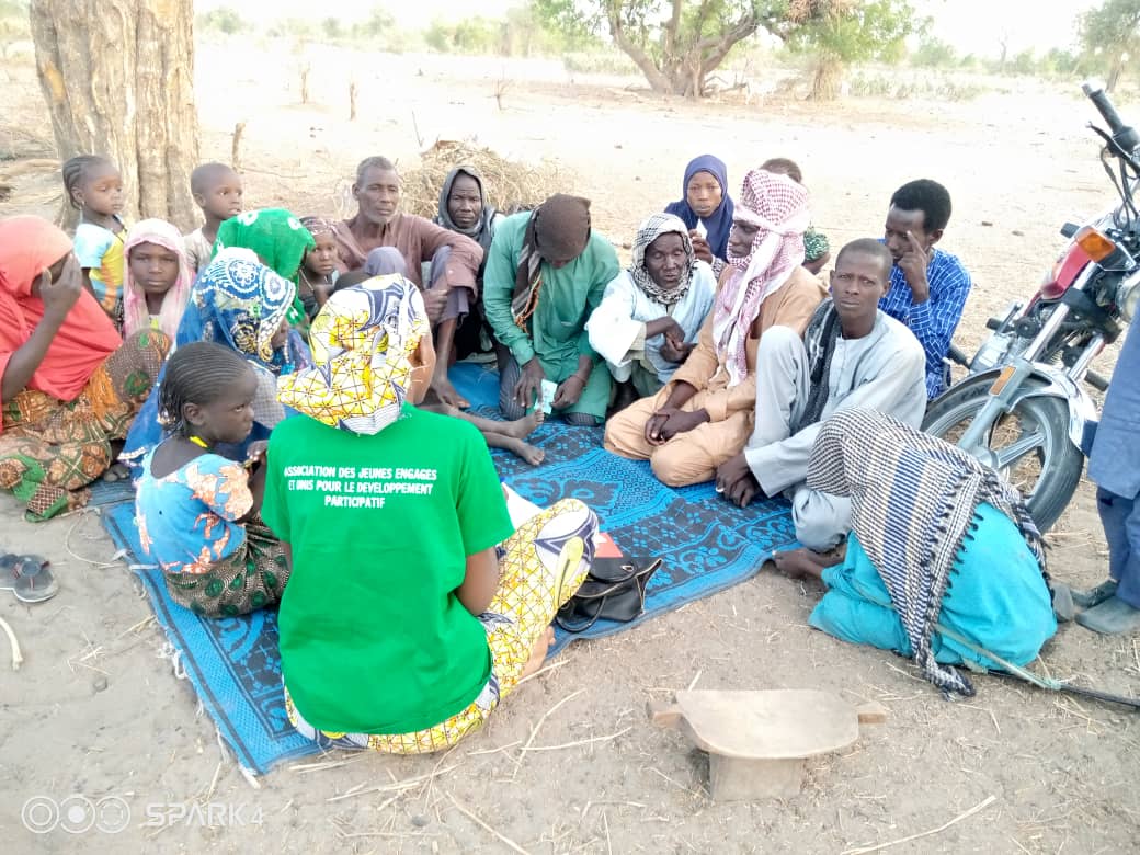 Activité de  causerie éducative sur la cohésion sociale et la culture de la paix dans le camp de déplacés de NGIWADJI à Petté